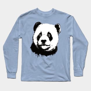 Panda Bear Drip Painting Long Sleeve T-Shirt